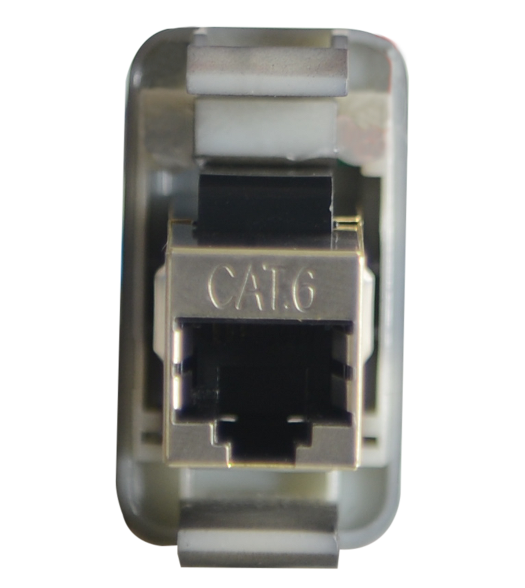 RJ45 Pass-Through Adaptor - Type 10 (White)