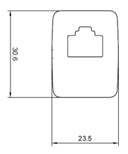 RJ45 Pass-Through Adaptor - Type 8 (Red)