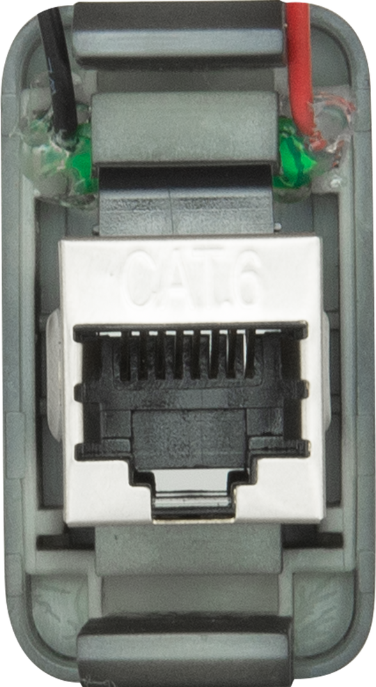 RJ45 Pass-Through Adaptor - Type 2 (Red)
